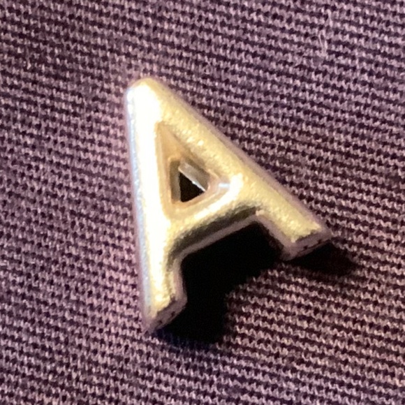 Pandora Sterling Silver ‘A’ Bracelet Charm - Picture 1 of 5